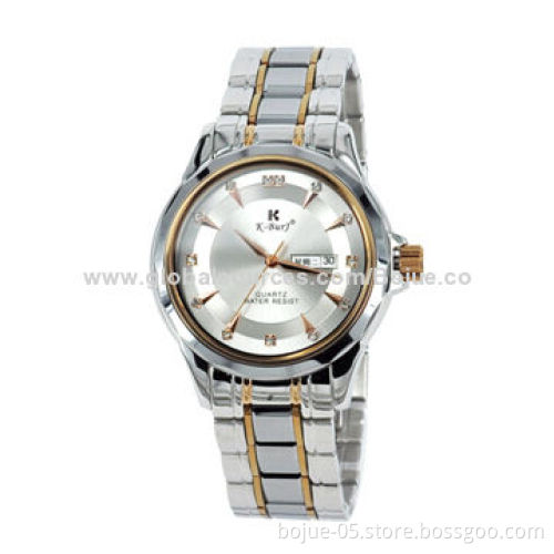 Stainless steel simple style watch , white